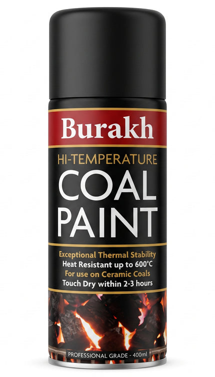 Black High Temperature Coal Spray Paint 400ml – Heat Resistant Up to 600°C