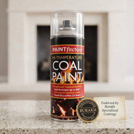 Black High Temperature Coal Spray Paint 400ml – Heat Resistant Up to 600°C