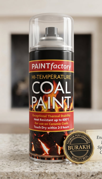 Black High Temperature Coal Spray Paint 400ml – Heat Resistant Up to 600°C