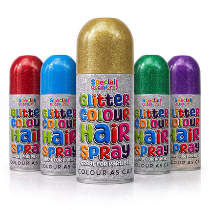 Glitter Colour Hair Spray 200ml – Temporary Washable Hair Colour | 6 Vibrant Shades