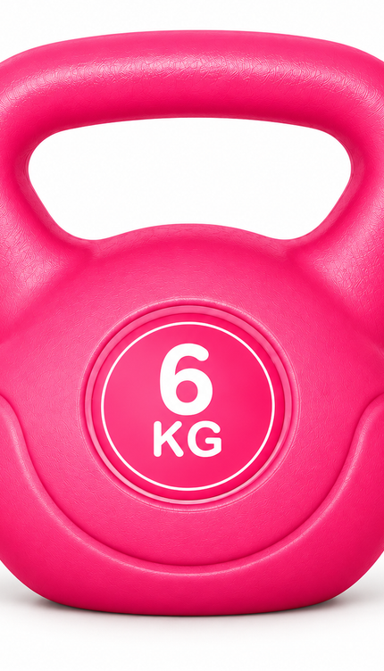 6KG Pink Vinyl Coated Kettlebell – Home Gym Strength Training