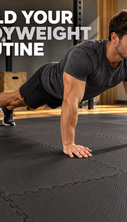 Black Interlocking Foam Gym & Yoga Mats – 60 × 60cm, Pack of 16
