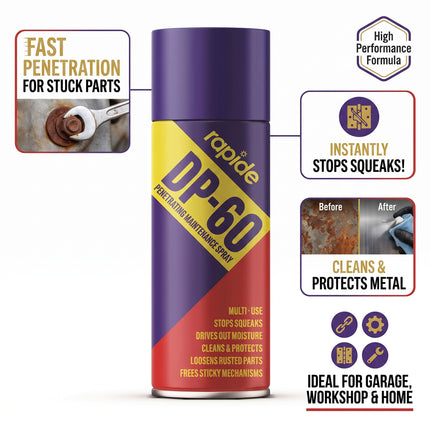 Rapide Dp-60 Maintenance Penetrating CLEANING Service LUBRICANT Spray - 250ml