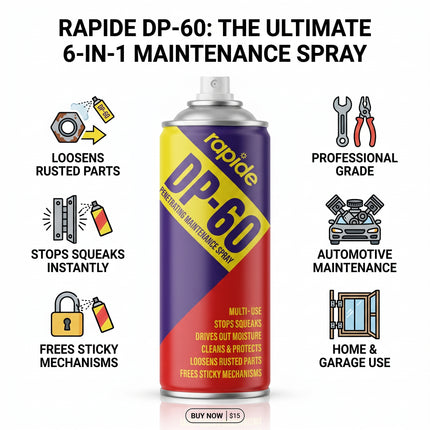 Rapide Dp-60 Maintenance Penetrating CLEANING Service LUBRICANT Spray - 250ml