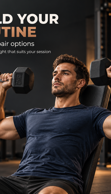 Hex Rubber Dumbbells – Single or Pair, 2.5–20kg