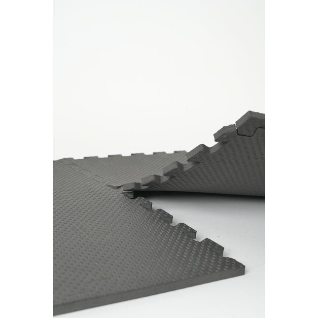 Black Interlocking EVA Gym Mats – 60 × 60cm, Pack of 20