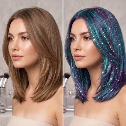 Glitter Colour Hair Spray 200ml – Temporary Washable Hair Colour | 6 Vibrant Shades