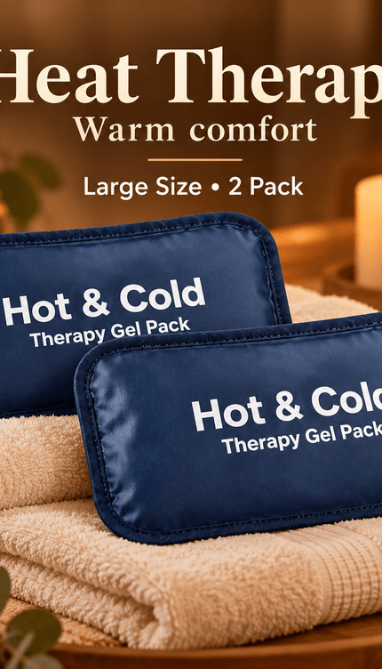 2 Pack Large Reusable Hot & Cold Gel Packs for Shoulder Knee Back Elbow Ankle