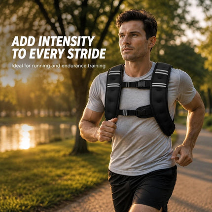5KG Adjustable Weighted Vest for Running, Gym & Strength Training | Fitness Workout Vest