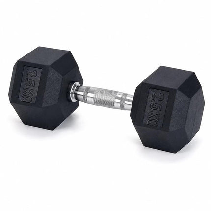 Hex Dumbbells Rubber Encased Anti Roll Dumbbell Set with Ergonomic Grip Handle for Home Gym Strength Training Fitness Exercise Workout Equipment