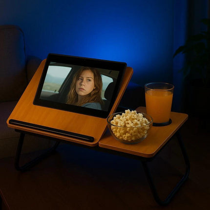 Foldable Laptop Table – Brown