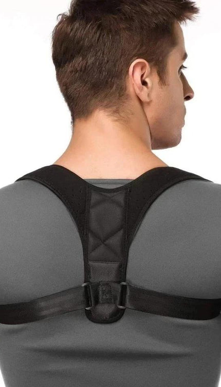 Adjustable Back & Shoulder Support Belt Large, Lightweight Posture Support Strap for Men Women, Home Office & Daily Wear