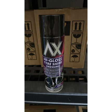 Tyre Shine Spray 500ml High Gloss Wet Look Tyre Dressing, Easy Aerosol Application – Pack of 1 or 2