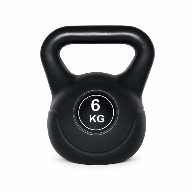 6KG Vinyl Coated Cast Iron Kettlebell Weight for Home Gym, Strength Training, Weightlifting, Cardio and Full Body Fitness Workouts