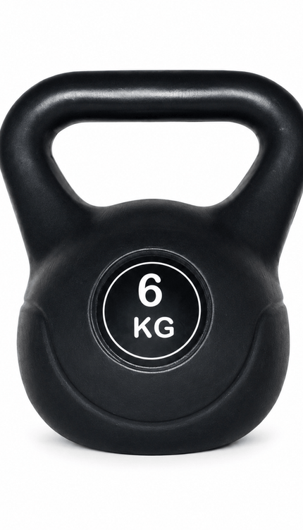6KG Vinyl Coated Cast Iron Kettlebell Weight for Home Gym, Strength Training, Weightlifting, Cardio and Full Body Fitness Workouts