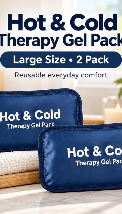 2 Pack Large Reusable Hot & Cold Gel Packs for Shoulder Knee Back Elbow Ankle