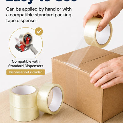 Packing Tape Clear Parcel Box Sealing Tape 3 Rolls Heavy Duty for Packaging Moving House & Storage 48mm x 66m