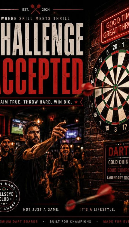 17" Double Sided Dart Board Set with 6 Darts for Indoor Play Classic Round Target Game for Family Fun & Parties Easy to Hang & Clear Scoring Layout