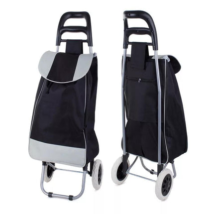 35L Folding Shopping Trolley Cart with Wheels – Waterproof Grocery Bag Carrier
