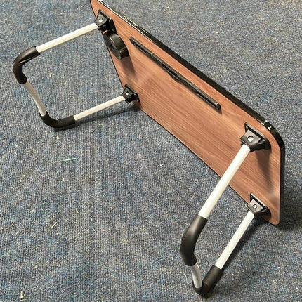 Foldable Bed Laptop Table Portable Lap Desk Laptop Stand Sofa Tray Table for Breakfast - Light Wood/Oak Wood/Black Wood