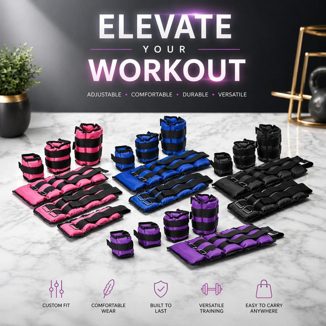 2-Piece Adjustable Ankle & Wrist Weights