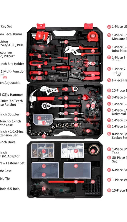 Tool Kit 325 Pcs Professional Hand Tool Kit Set Household & Workshop DIY Tools
