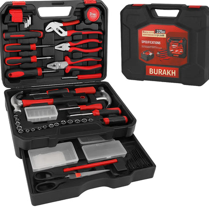Tool Kit 325 Pcs Professional Hand Tool Kit Set Household & Workshop DIY Tools