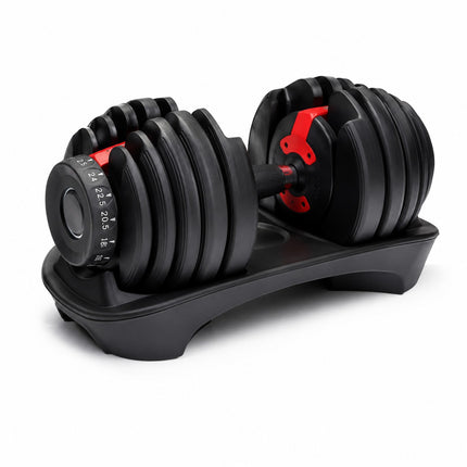 Adjustable Quick Dial Dumbbell 24kg, Selectable Weight Training Dumbbell for Home Gym, Space-Saving Strength Exercise Equipment for Men and Women