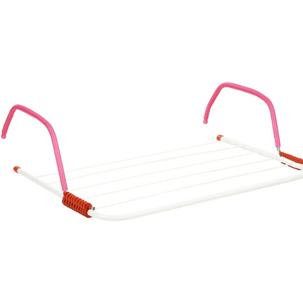 Radiator Laundry Airer Dryer Rack 5 Bar Folding Clothes Towel Washing Rack 3M Portable Hanging Drying Rack for Home Bathroom Indoor Laundry Use
