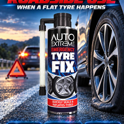 Instant Tyre Fix Spray 300ml Puncture Repair Sealer Inflator For Car Bike Cycle Emergency Flat Tyre Solution