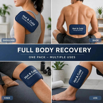 Reusable Hot Cold Gel Pack with Adjustable Strap Microwaveable Freezable Ice Pack for Pain Relief Use