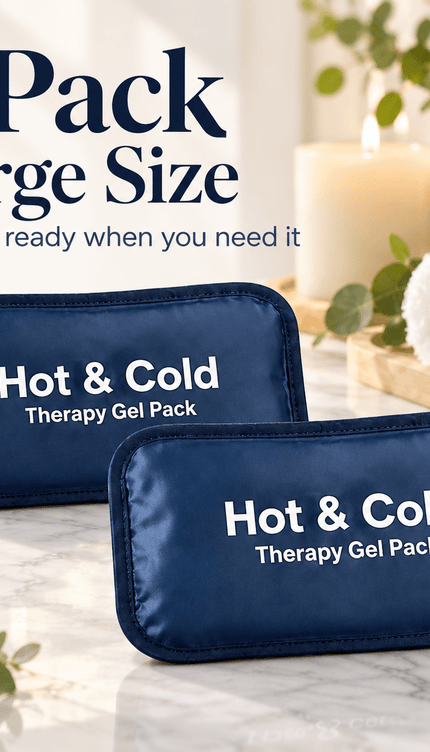 2 Pack Large Reusable Hot & Cold Gel Packs for Shoulder Knee Back Elbow Ankle