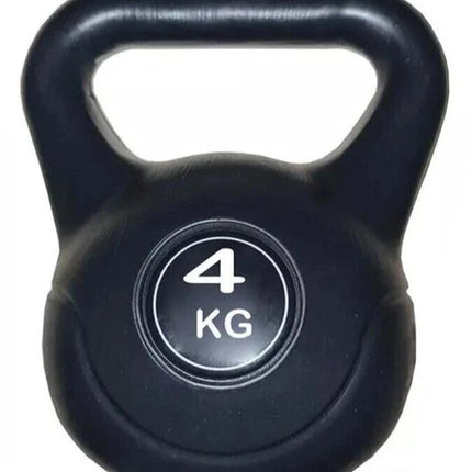 Heavy Duty Vinyl Kettlebell 4KG–20KG Cast Iron for Muscle Building Home Fitness Training with Ergonomic Grip & Anti-Slip Base