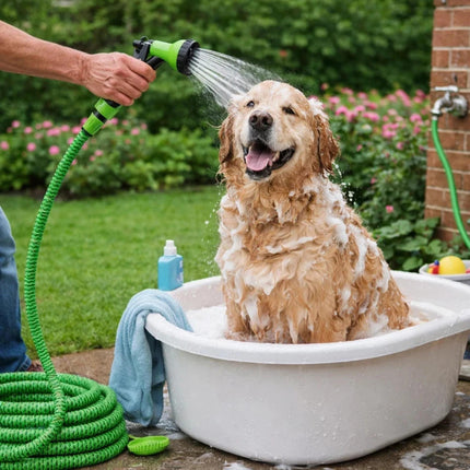 Expandable Garden Hose Pipe 150ft with 8-Function Spray Nozzle – Flexible Water Hose