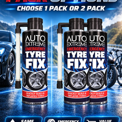Instant Tyre Fix Spray 300ml Puncture Repair Sealer Inflator For Car Bike Cycle Emergency Flat Tyre Solution