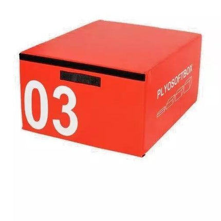 Plyometric Jumping Box Red Soft Stackable Fitness Gym Exercise Plyo Box 45cm