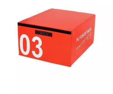 Plyometric Jumping Box Red Soft Stackable Fitness Gym Exercise Plyo Box 45cm