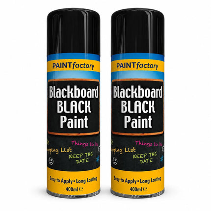 Blackboard Black Spray Paint 400ml Pack of 1 / Pack of 2 Matt Black Chalk Paint Multipurpose Furniture Wall Spray