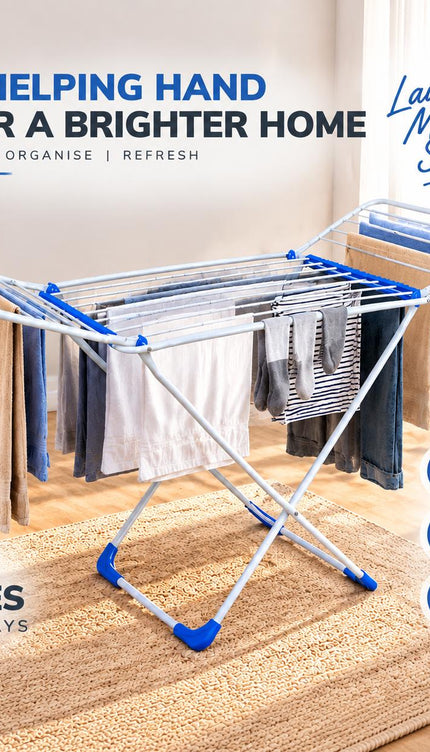 Foldable Winged Clothes Airer – 18m, 2 Pack