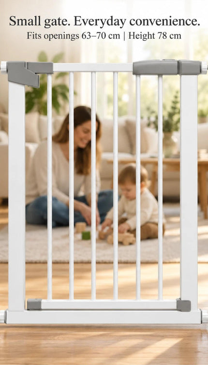 63-70cm Baby Safety Gate Auto Close Double Lock