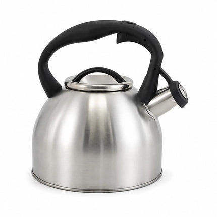 2.8L Stainless Steel Whistling Kettle Stove Top Tea Coffee Water Boiler with Nylon Handle for Kitchen Camping Caravan Motorhome