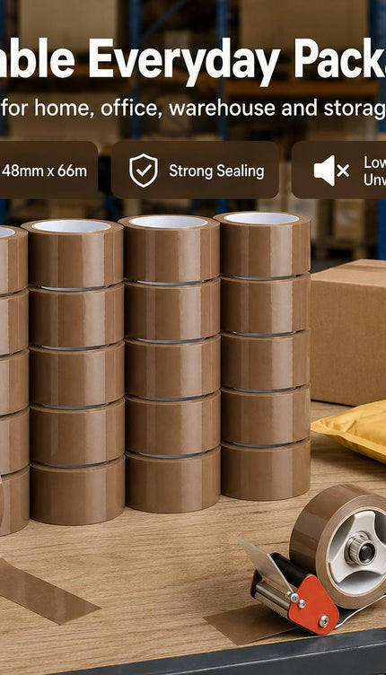 Brown Parcel Packing Tape – 48mm × 66m