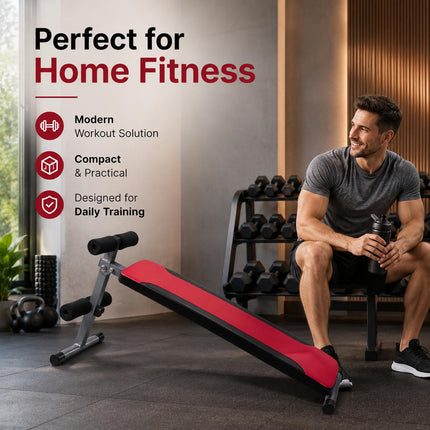 Adjustable Sit-Up Bench with Reverse Crunch Handles – Core & Ab Workout Bench