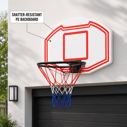Large Wall Mounted Basketball Hoop with Backboard and Rim, Indoor Outdoor Basketball Practice and Shooting Set