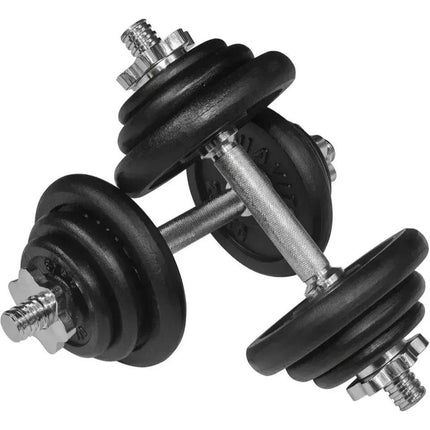 15-50kg Cast Iron Adjustable Dumbbell Weight Barbell Set for Men Women Home Gym Fitness Strength Training Muscle Building Exercise Equipment Indoor Workout