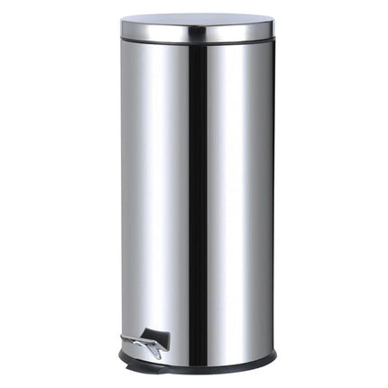 30L Stainless Steel Pedal Bin with Lid – Hands-Free Kitchen & Bathroom Trash Can