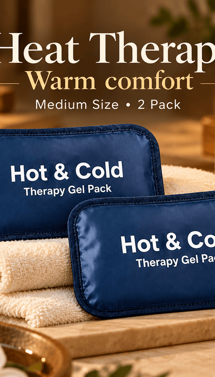 2 Pack Medium Reusable Hot & Cold Gel Packs for Shoulder Knee Back Elbow Ankle