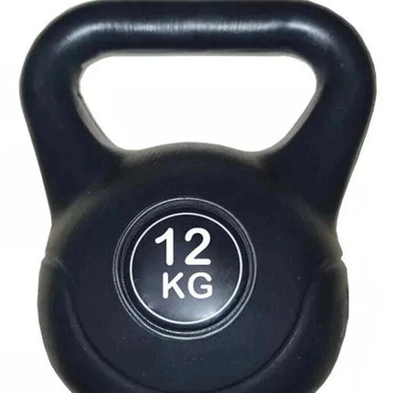 Vinyl Coated Cast Iron Kettlebell Weight 4KG–20KG, Wide Grip Handle & Flat Base, Free Weight for Home Gym, Strength Training, Cardio, Squats, Swings and Full Body Workout