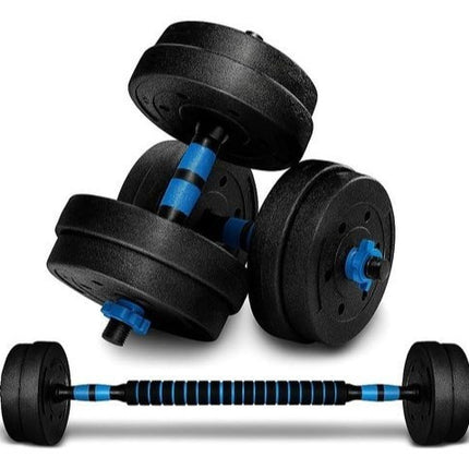 40KG Adjustable Dumbbell & Barbell Set with Connecting Rod – Home Gym Weights