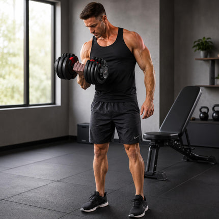 Adjustable Quick Dial Dumbbell Set-Home Training